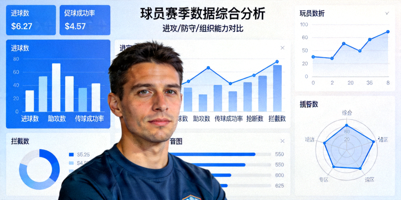 足球数据网深度分析文章配图：球员数据分析图表